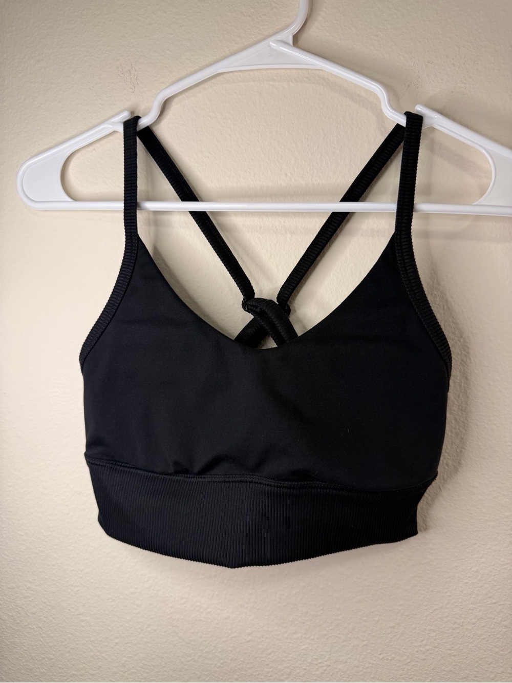 aerie Black Knotted-Back Strappy Bralette